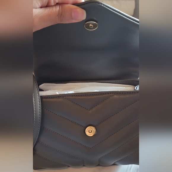 Gorgeous YSL Saint Laurent Crossbody Bag grey khaki - Picture 6 of 7